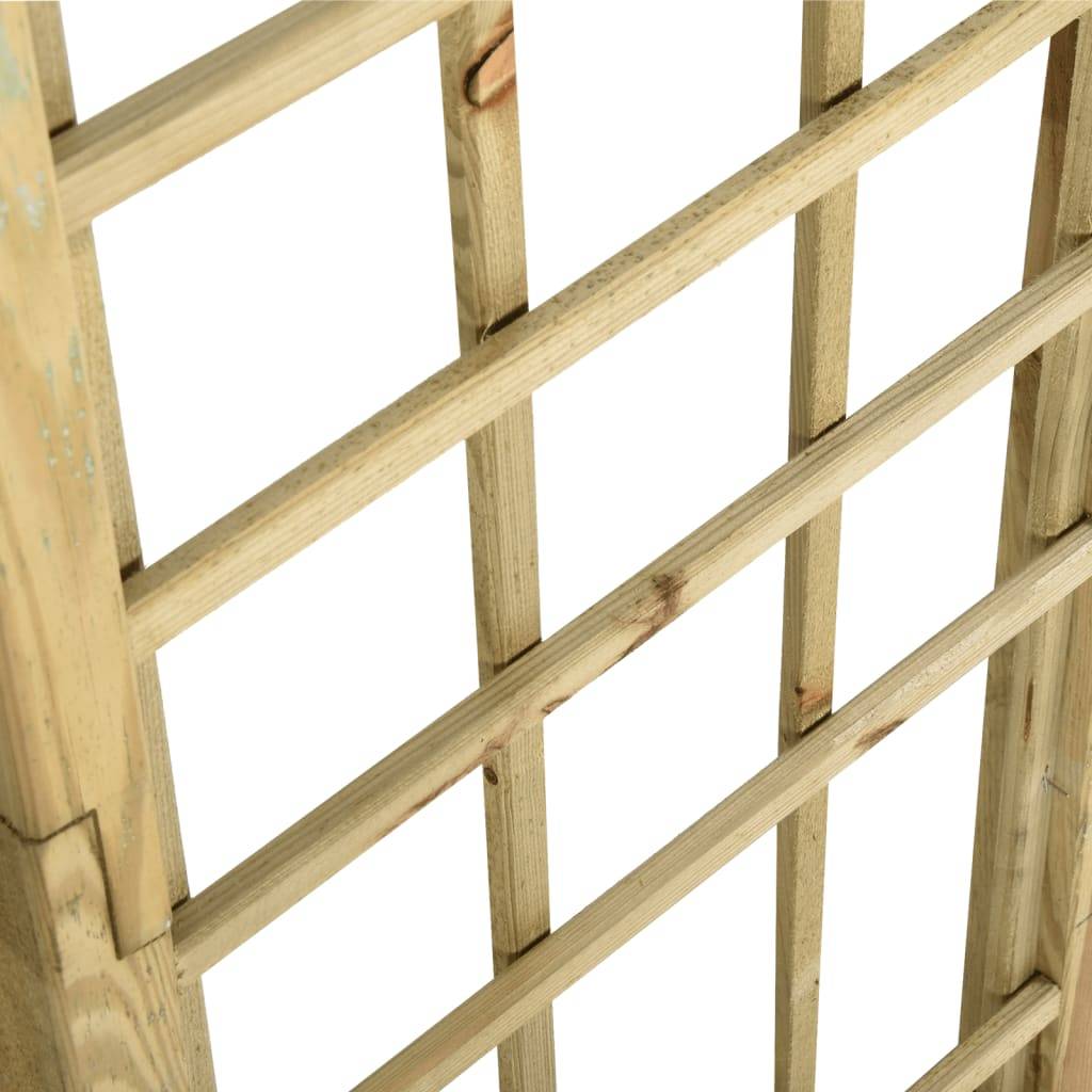 Arche de jardin - Jardinière avec treillis Bois de pin vert imprégné MI4 - Image 5