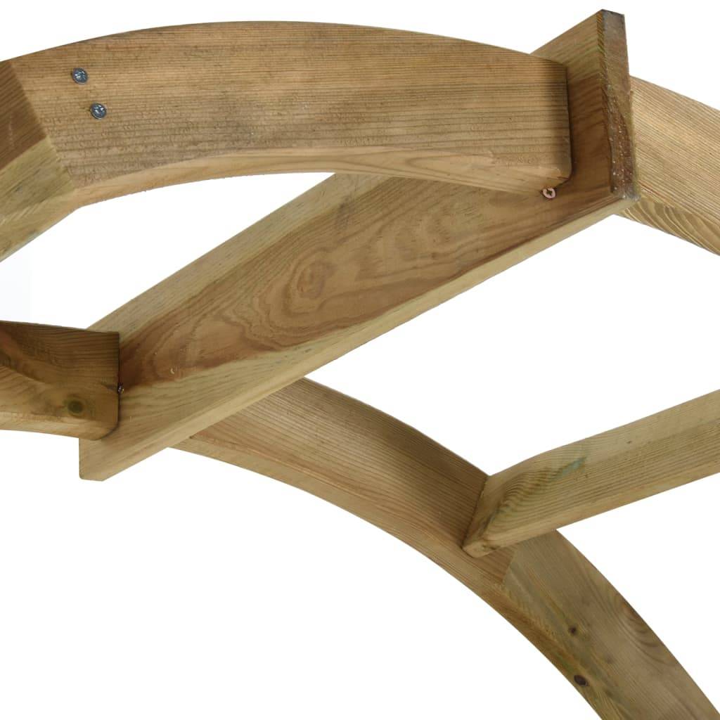Arche de jardin - Jardinière avec treillis Bois de pin vert imprégné MI4 - Image 4