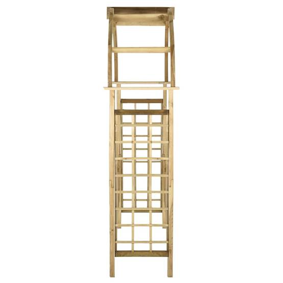 Arche de jardin - Jardinière avec treillis Bois de pin vert imprégné MI4 - Image 3
