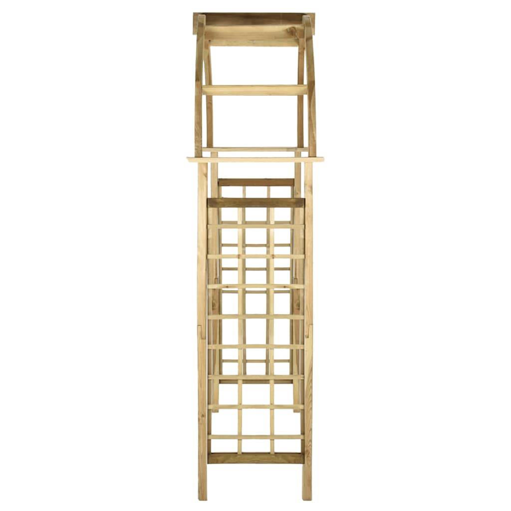 Arche de jardin - Jardinière avec treillis Bois de pin vert imprégné MI4 - Image 3