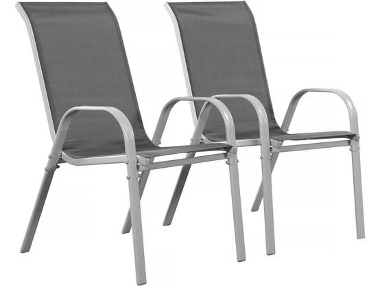 Fauteuil Jardin Textilène "cordoba" - Phoenix - Gris Foncé - Lot De 2 -habitat Et Jardin - Image 1