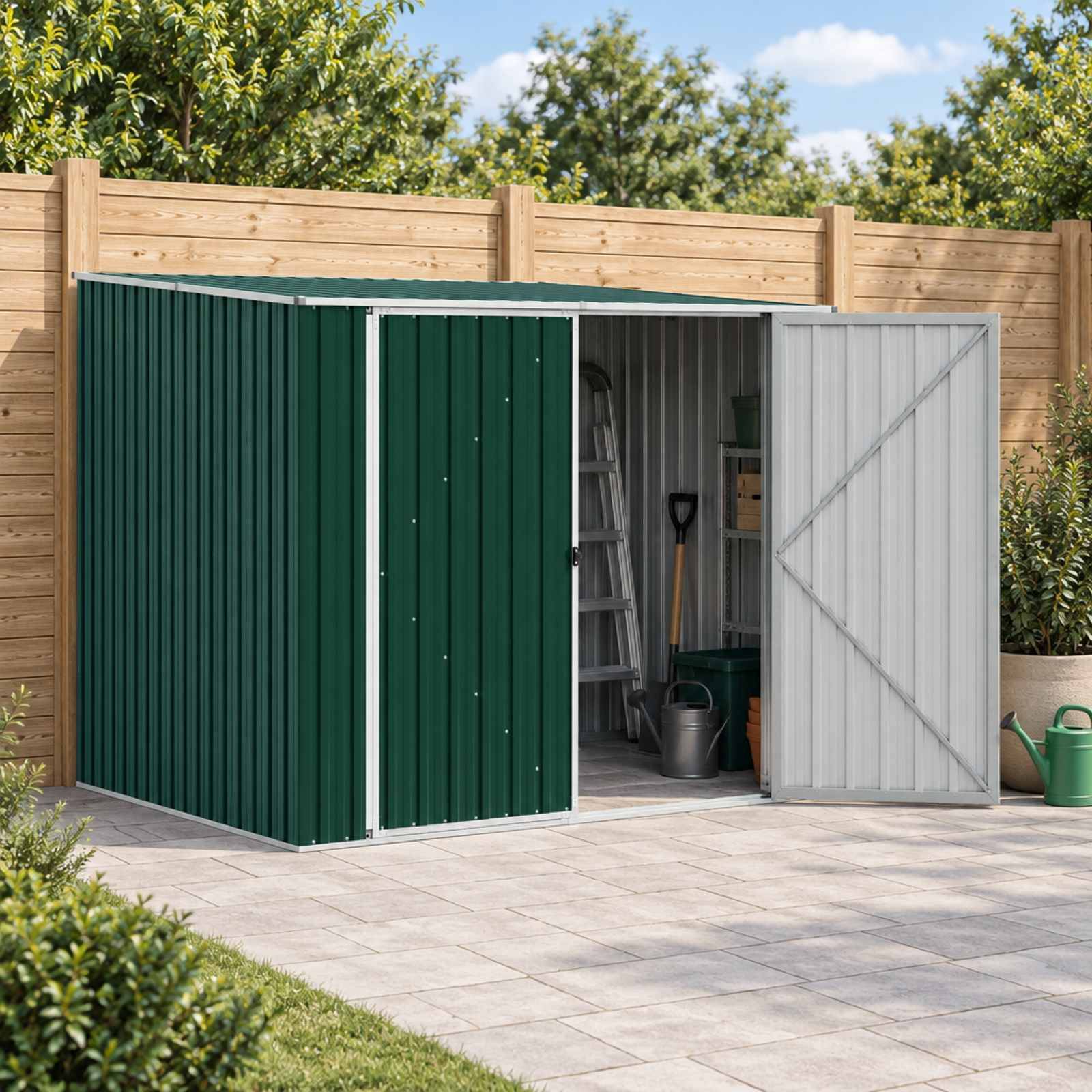 Vidaxl - Abri de jardin Vert 195x198x159 cm Métal galvanisé 3.9m² vidaXL 46253 - Image 1