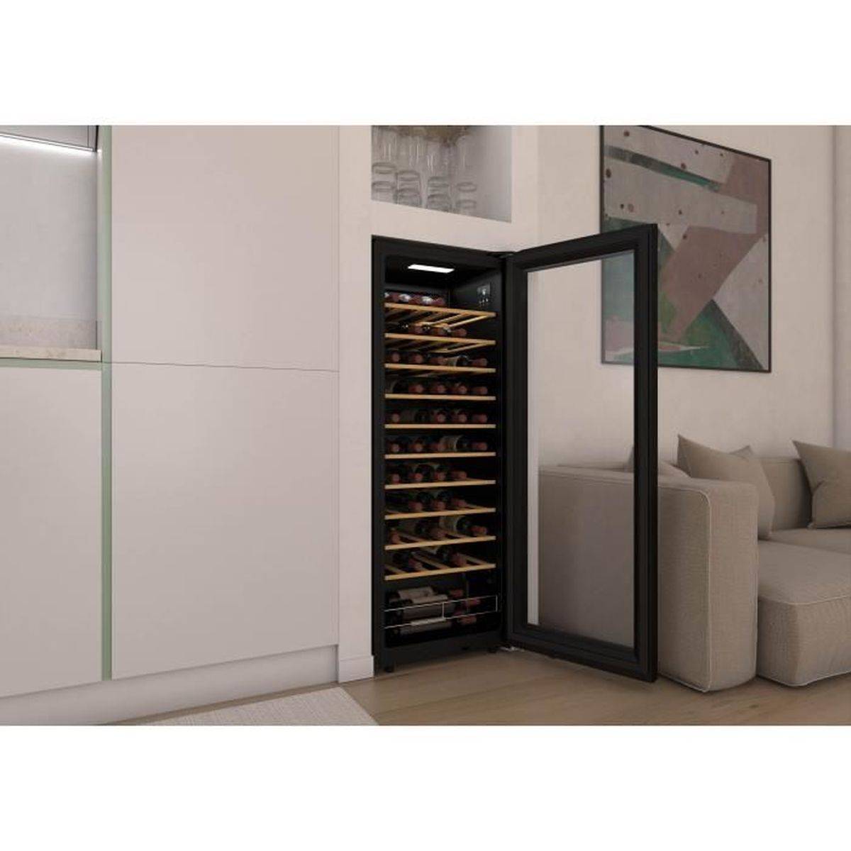Cave a Vin   de service - CANDY - CW 058 - 58 Bouteilles - Connectée - 37 dB - Classe G - 47,5 x 45 x 128 cm - Image 8