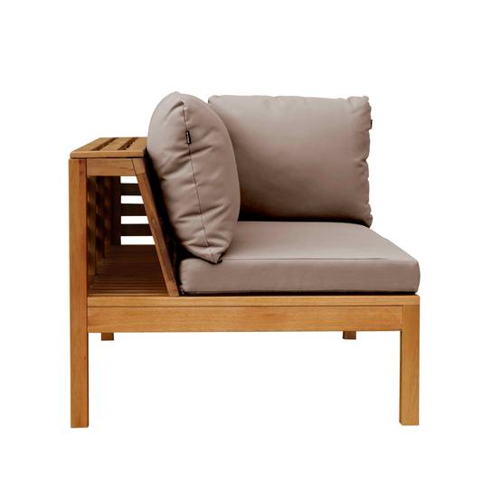 Oviala - Canapé droit de jardin bas en bois d'eucalyptus taupe Maupiti - Oviala - Image 5