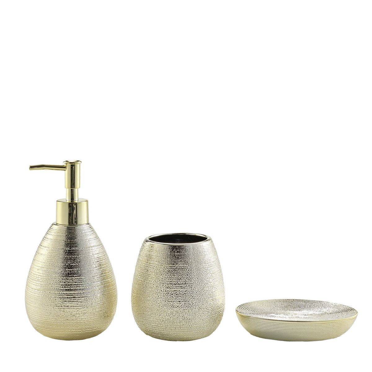 Distributeur de Savon Déco "Trésor" 17cm Or - Image 2