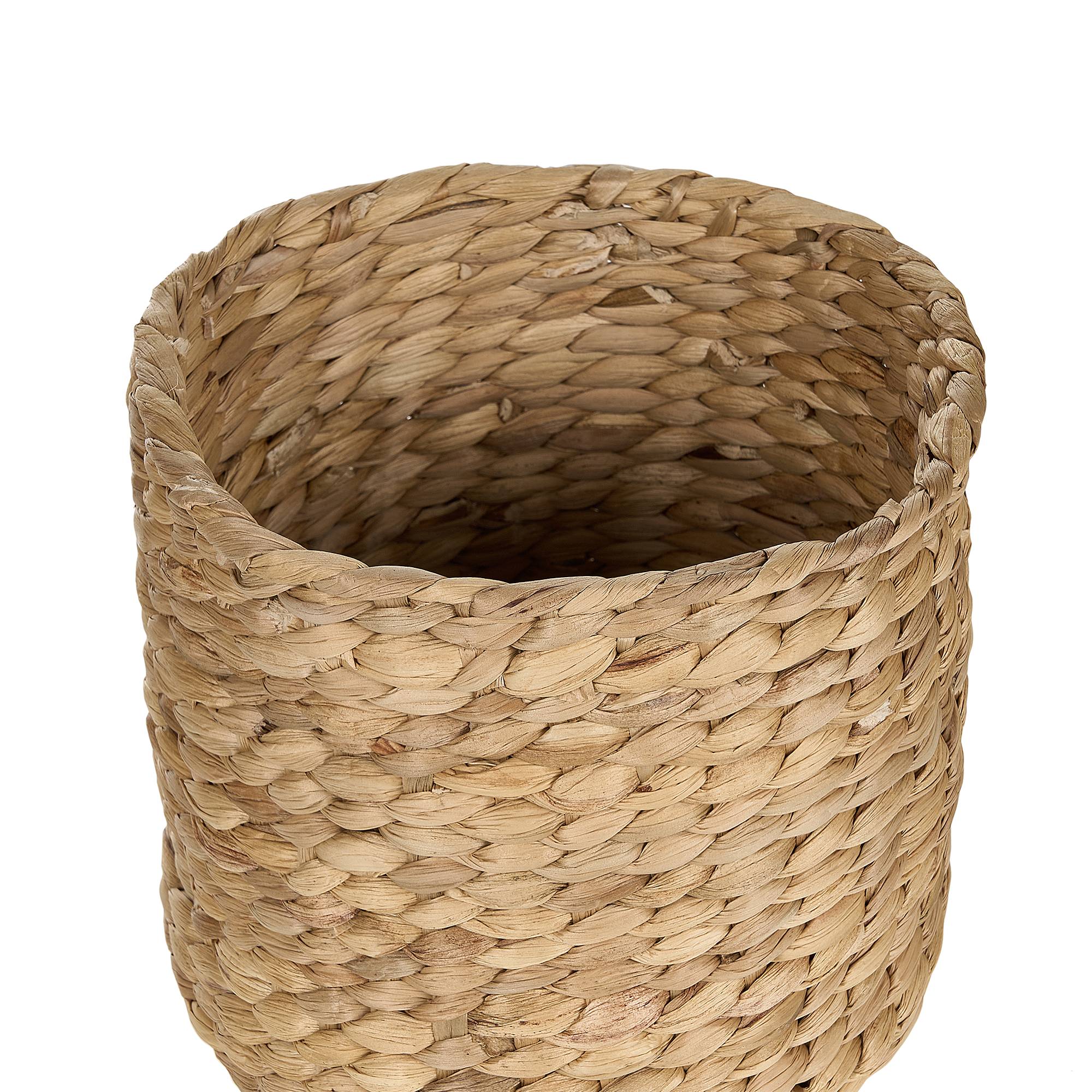Beliani - Lot de 3 Pots de Fleurs en Fibres de Jacinthe d'Eau Ton Clair 3/4/9 L sans Trou de Drainage Utilisation Multiple pour l'Intérieur - Image 4