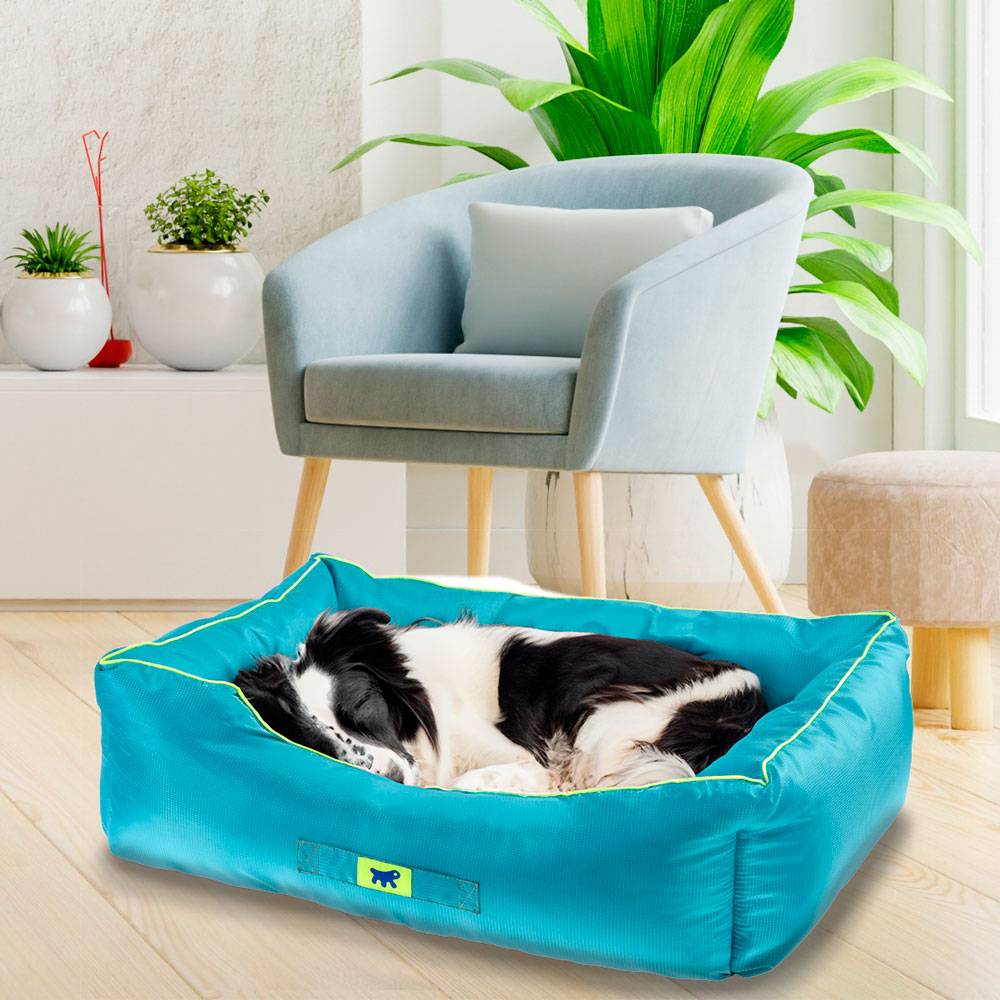 Ferplast - Ferplast Panier Chien Coussin Chien Grande Taille Tissu anti-rayures Lavable en machine à 30°CMatelas pour chien imperméable 78 x 56 x 22 cm.Bleu - Image 3