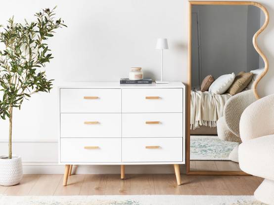 Beliani - Commode MDF Blanc NEWARK - 100x39x80- Beliani - Image 1