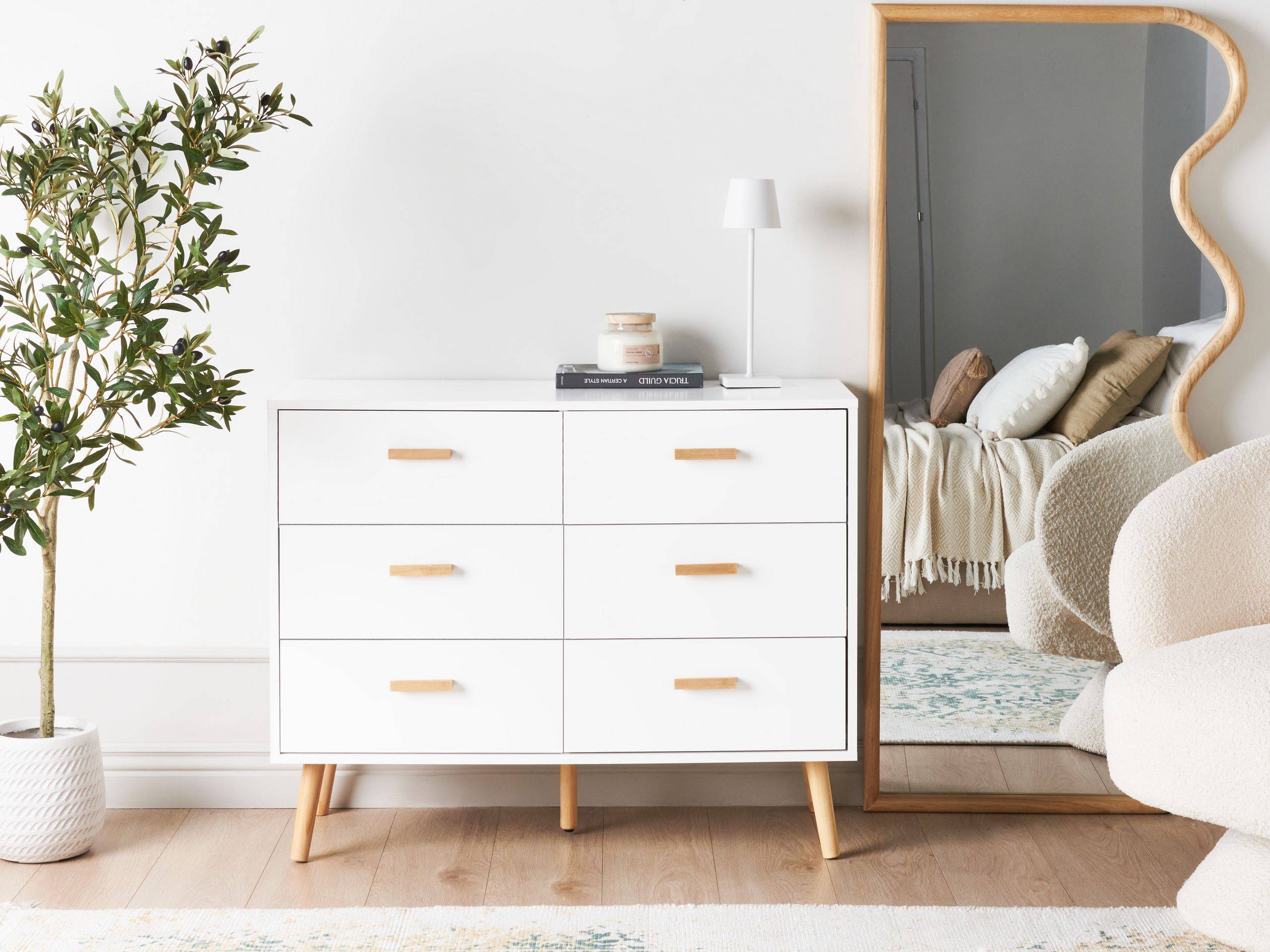 Beliani - Commode MDF Blanc NEWARK - 100x39x80- Beliani - Image 1