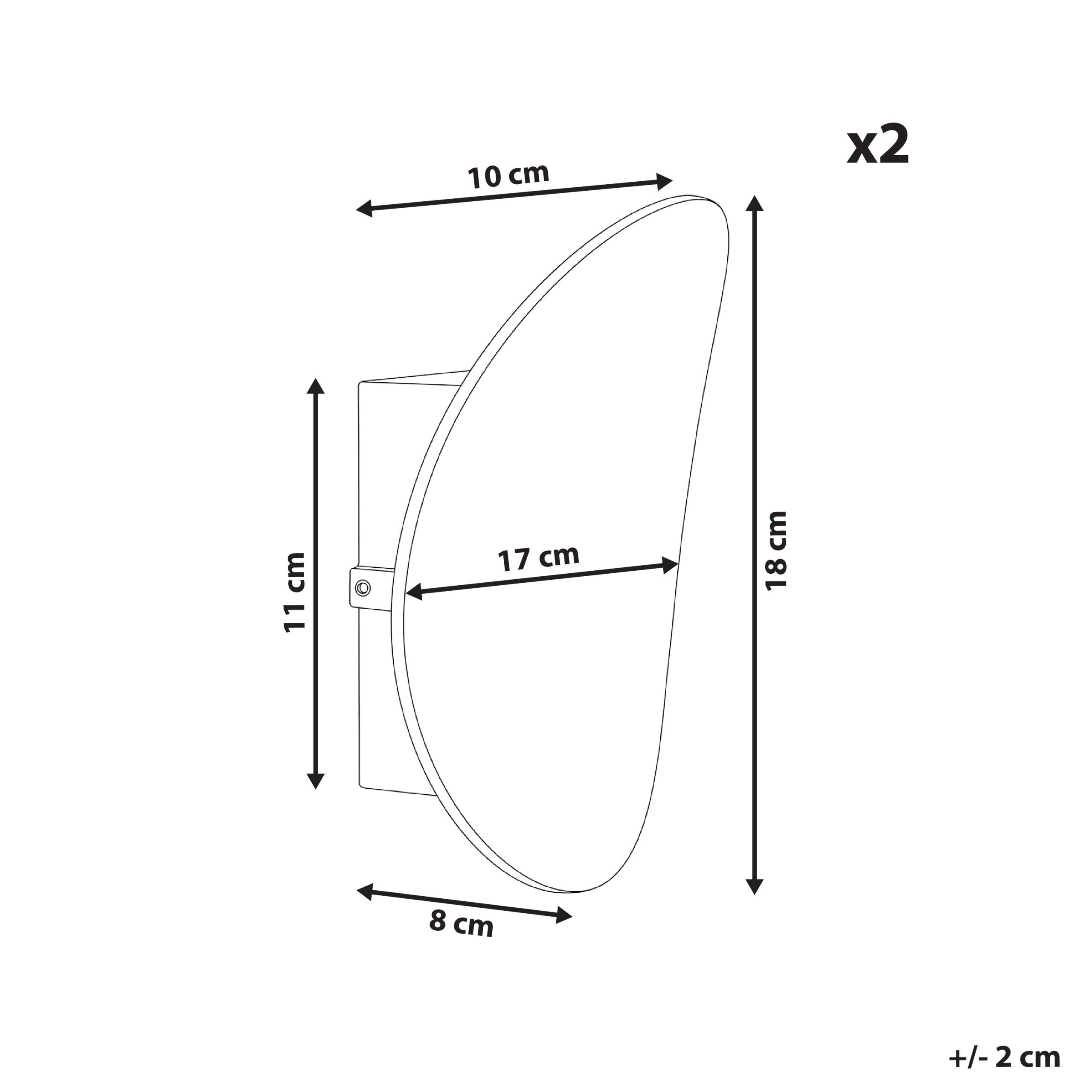 Beliani - Lampe murale pour l'extérieur Aluminium Blanc MEUSSE - Beliani - Image 3