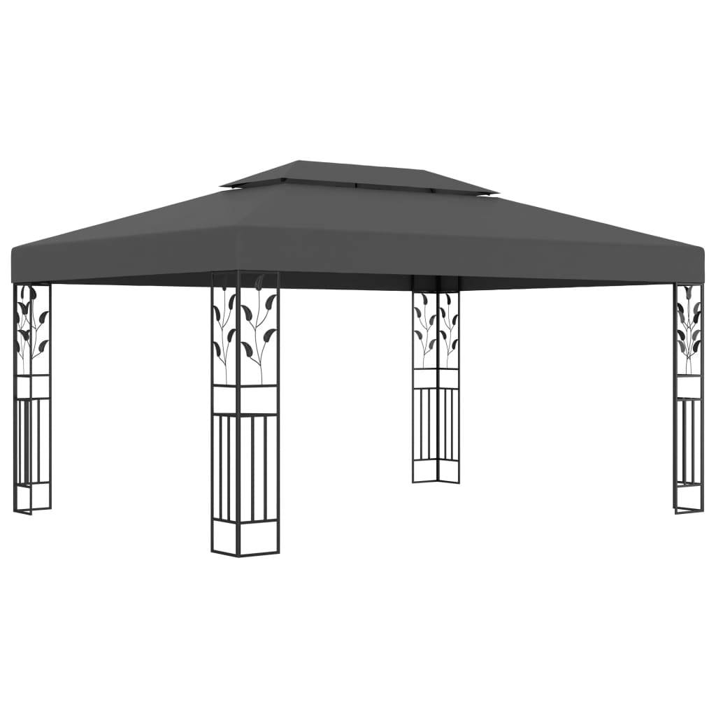 Vidaxl - Tonnelle avec double toit 3x4 m Anthracite vidaXL 48031 - Image 1