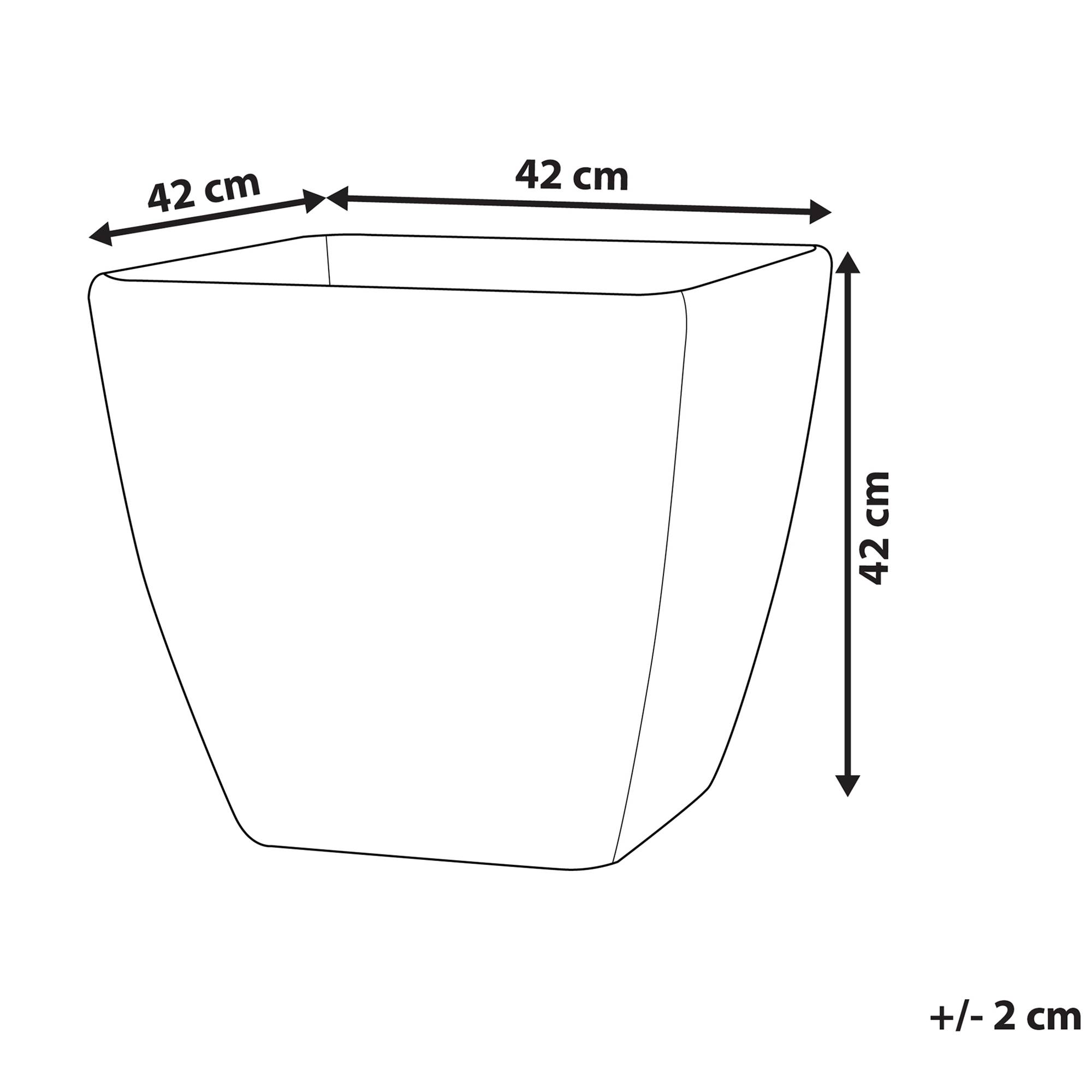 Beliani - Cache-pot d'extérieur Fibre d'argile Gris foncé ZELI - Beliani - Image 2