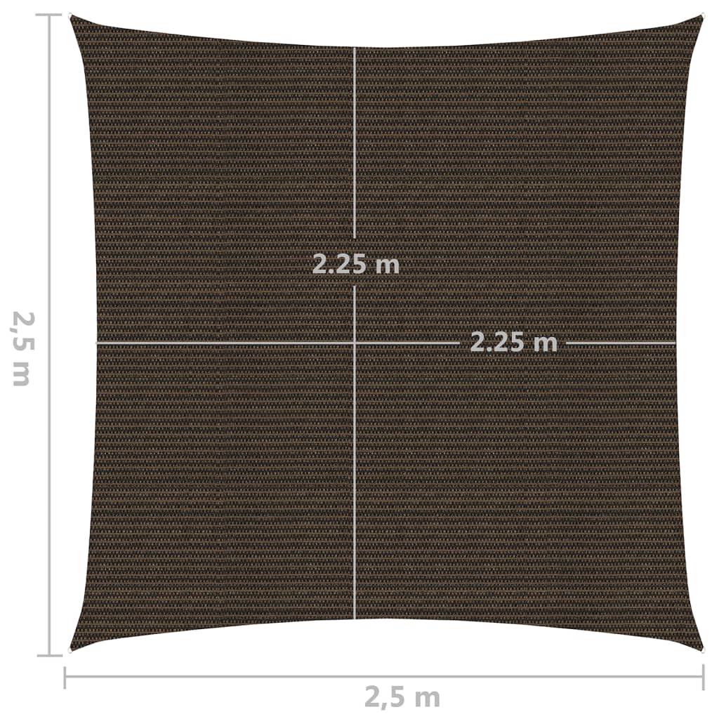 Helloshop26 - Voile toile d'ombrage parasol 160 g/m² PEHD 2,5 x 2,5 m marron - Image 6