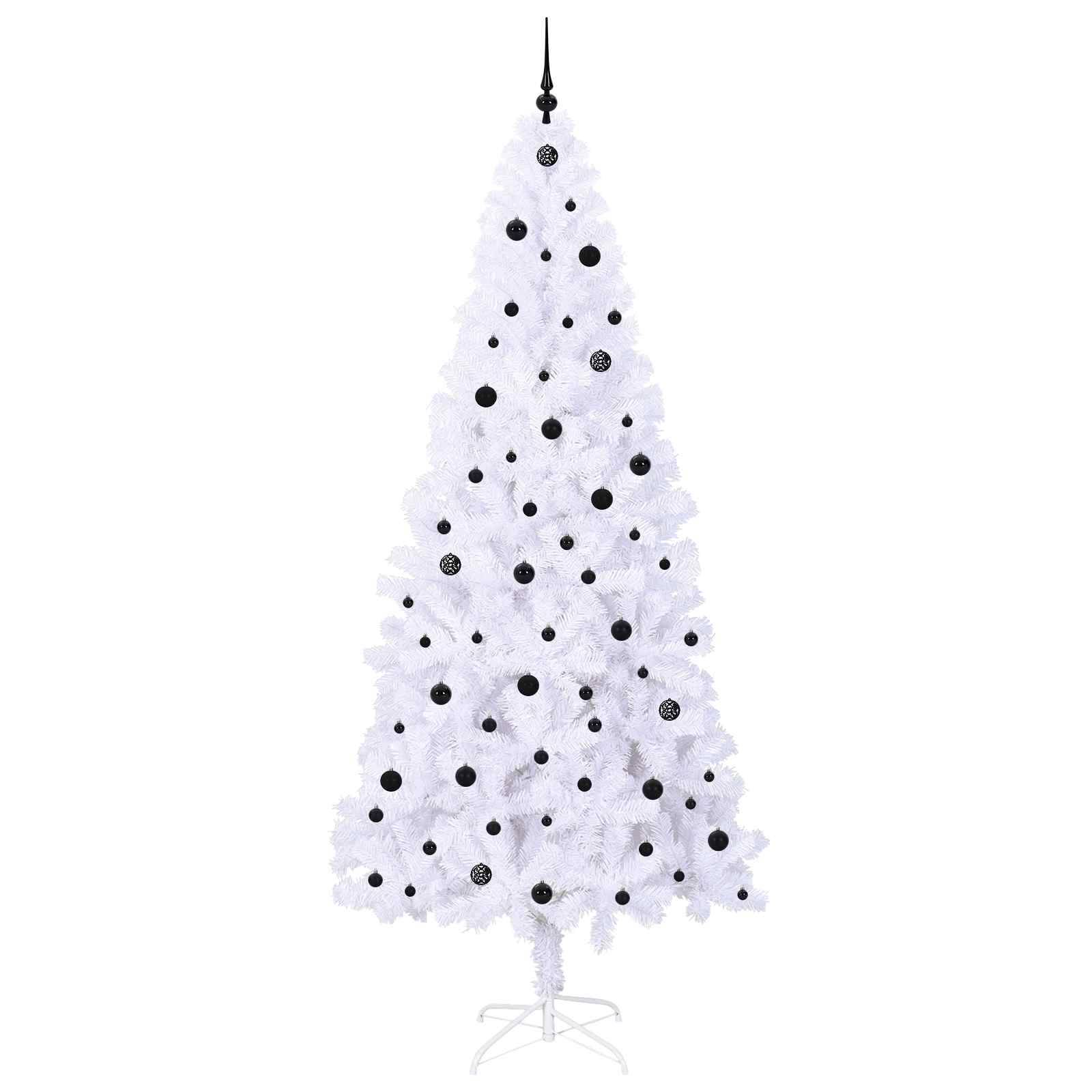 Sapin de Noël | Arbre de Noël artificiel avec 300 LED Blanc 240 cm PVC et Acier Maison Chic - Image 4