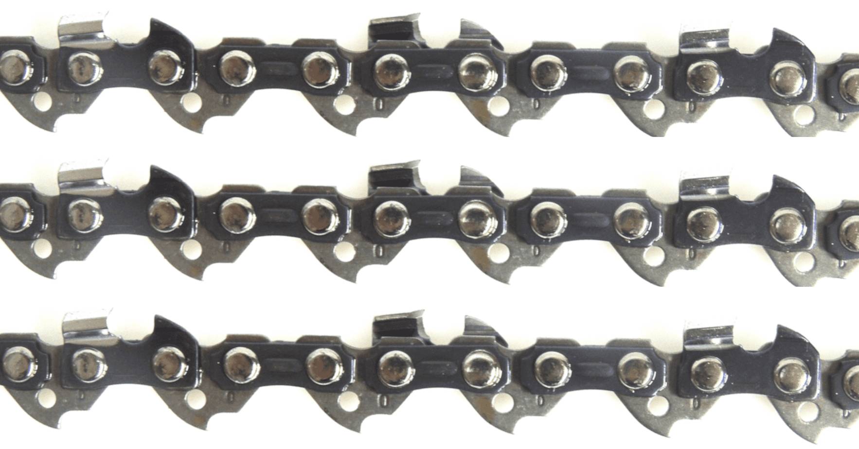 Lot de 3 Chane de trononneuse - 72 Entraineurs - Pas 325 - Jauge 0.58  (1.5mm) - Guide de 45cm - Gamm vert