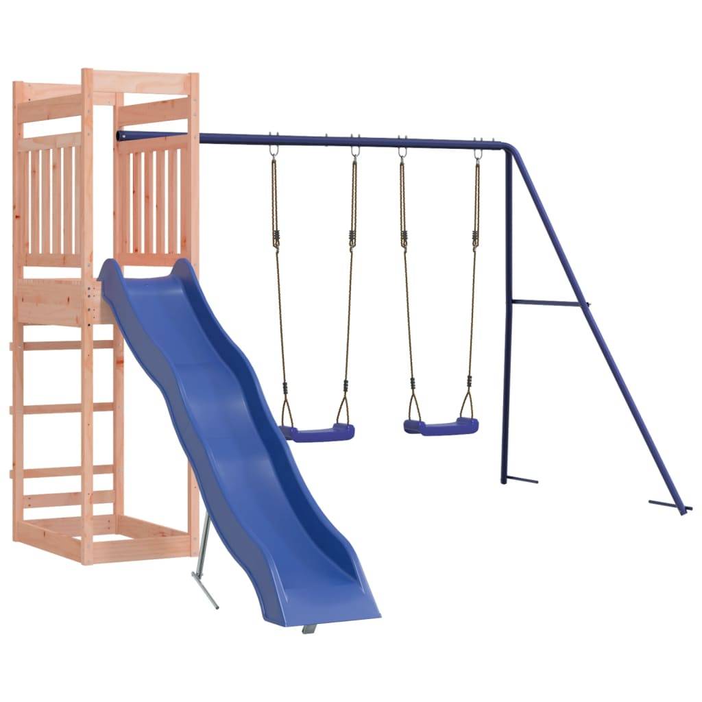 Helloshop26 - Aire de jeux d'extérieur balançoires toboggan portiques robuste jeux jardin 314 x 349 x 207 cm bois massif de douglas - Image 3