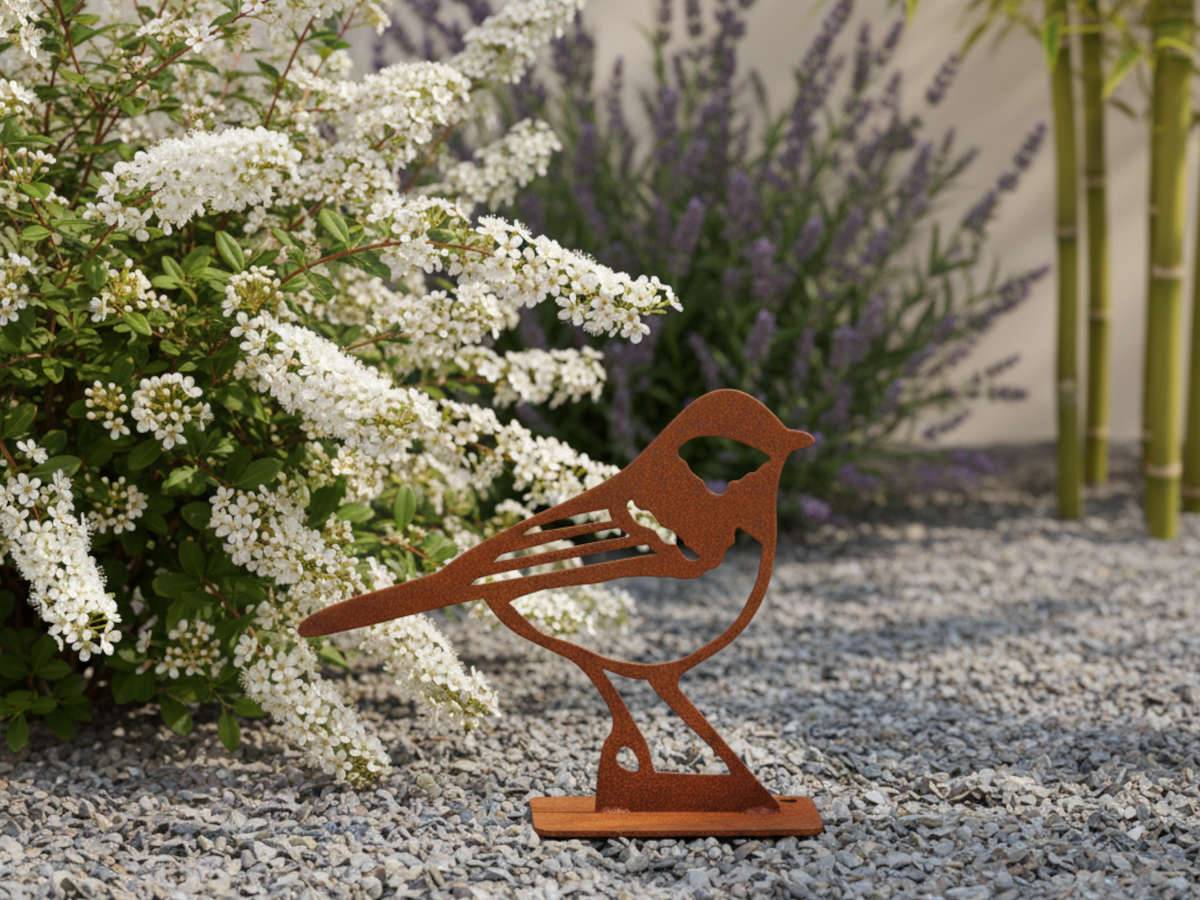 Esschert Design - Animal en acier effet rouillé à poser Mésange - Image 7