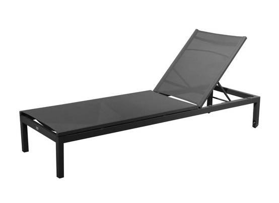Proloisirs - Lit de soleil de jardin Théma - graphite/gris 207 x 106 x 64 cm