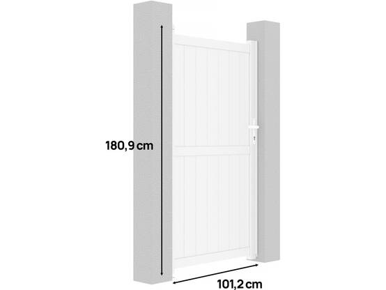 Portillon Aluminium "lola" - 101.2 X 180.9 Cm - Blanc -habitat Et Jardin - Image 3