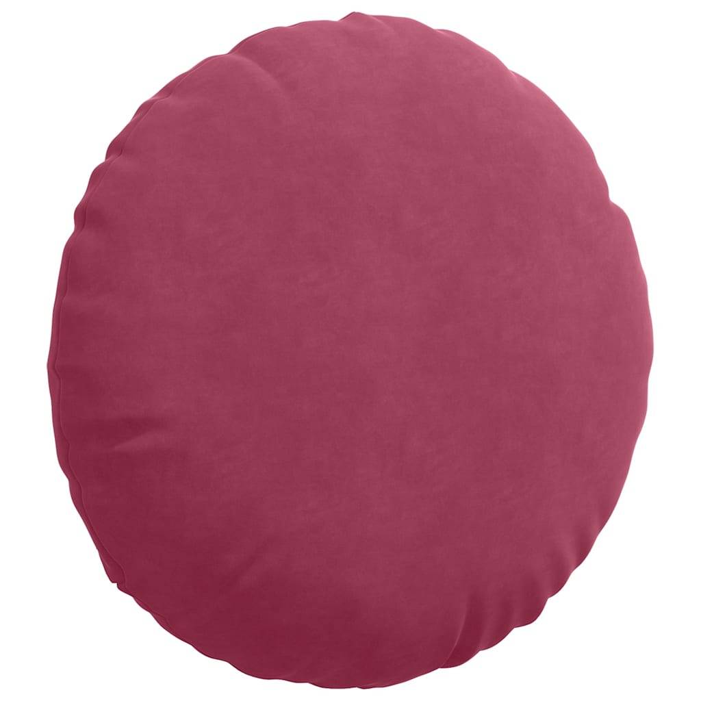 Lot de 2 Coussins de Siège en Velours Housses Amovibles pour Décoration Intérieure Bordeaux Ø80 cm – ComfortXL Outdoor Living - Image 5