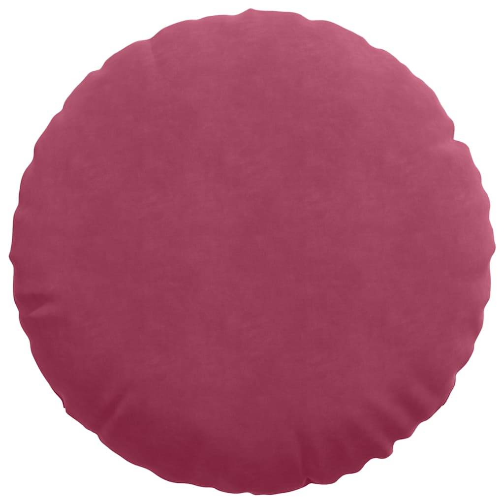 Lot de 2 Coussins de Siège en Velours Housses Amovibles pour Décoration Intérieure Bordeaux Ø80 cm – ComfortXL Outdoor Living - Image 6