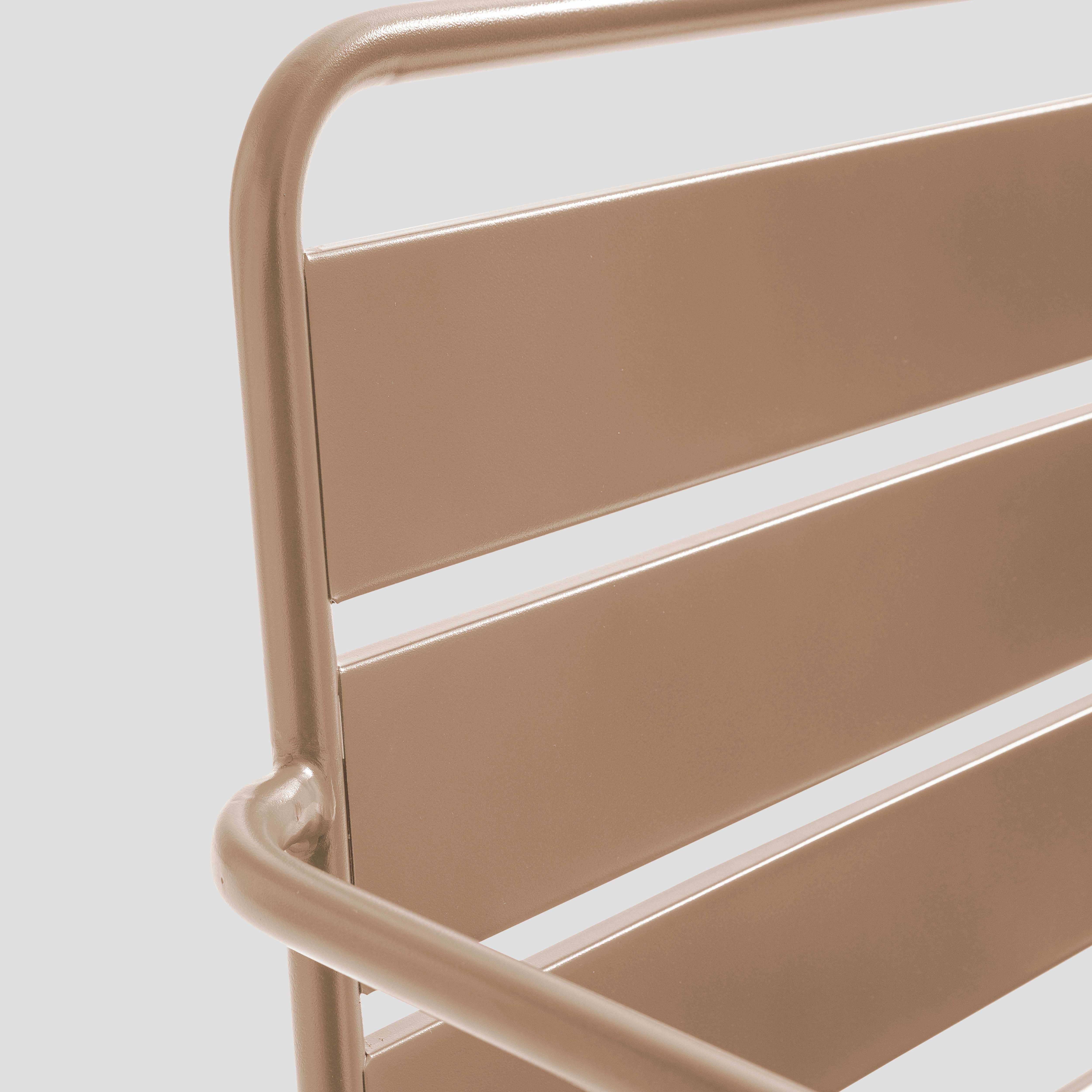 Oviala - Fauteuil de jardin bas en métal taupe Palavas - Oviala - Image 5