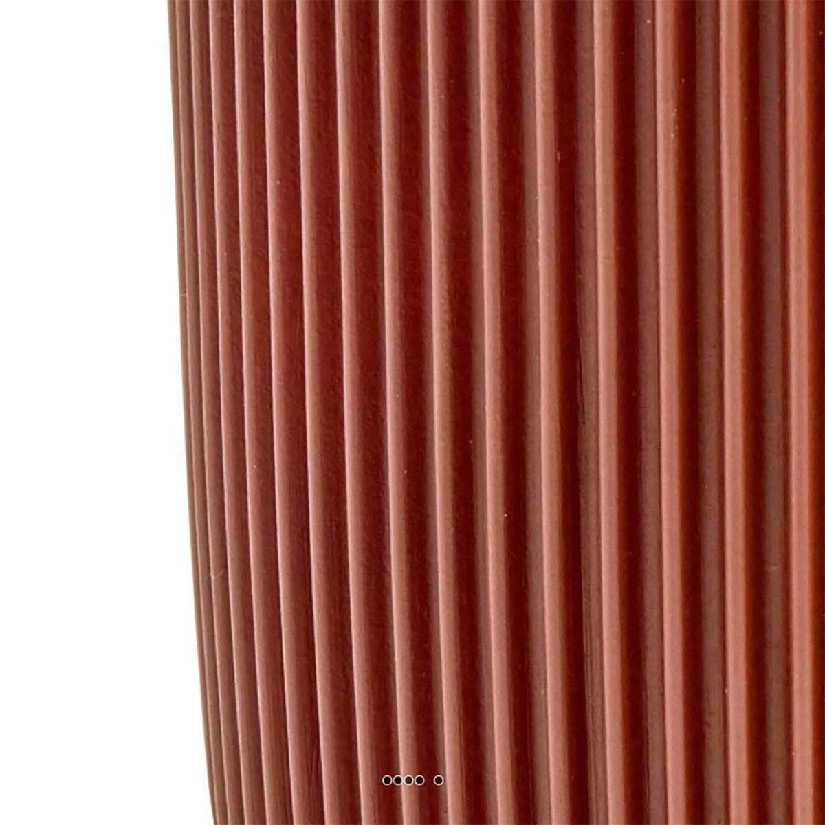 Artificielles - Pot Groove plastique forme eggpot H 21 x D 23cm Rouge - dimhaut: H 21 cm - couleur: Rouge - Image 2