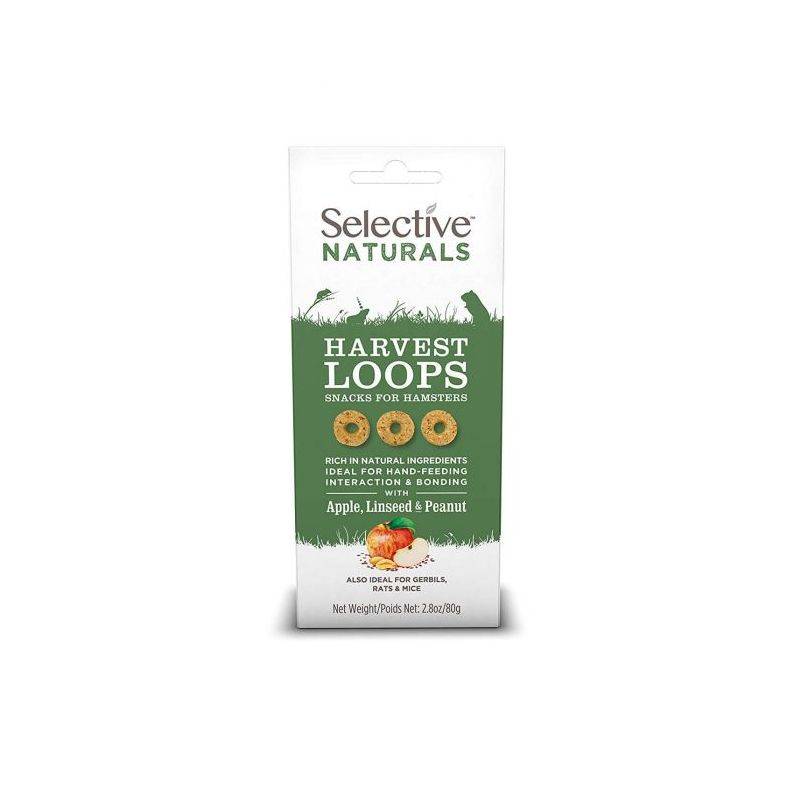 Friandises Harvest loops hamster et rongeurs - Selective 80 g