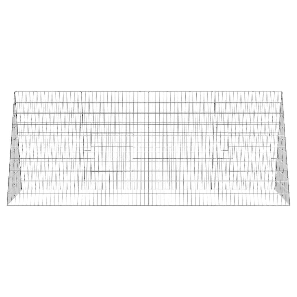Vidaxl - Cage à poules Argent 215 x 100 x 85 cm Acier galvanisé vidaXL 3394437 - Image 7
