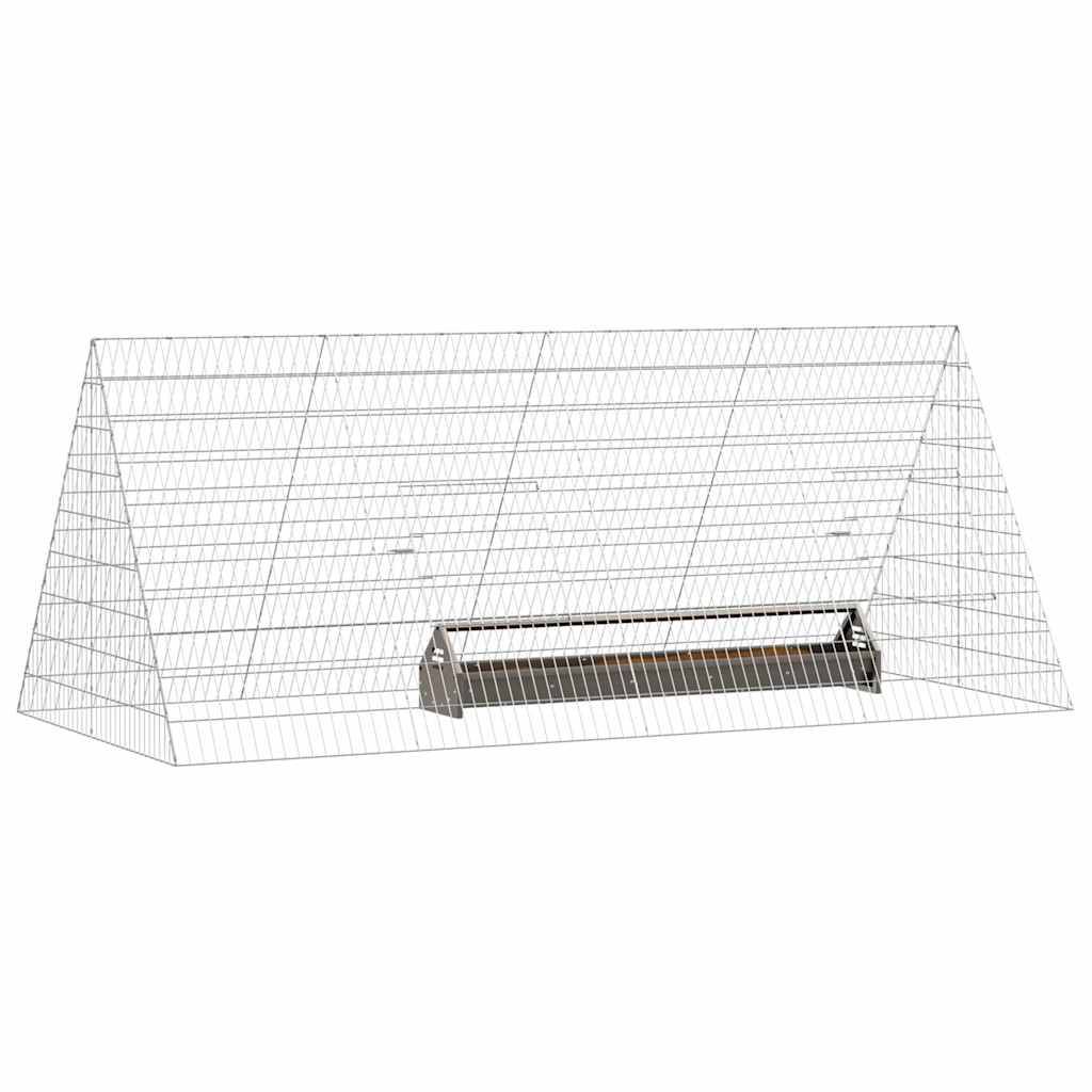 Vidaxl - Cage à poules Argent 215 x 100 x 85 cm Acier galvanisé vidaXL 3394437 - Image 4