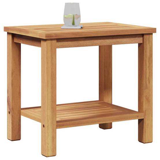 Table basse bois de teck massif marron 50 x 35 x 45 cm - PANGIVO - Image 3