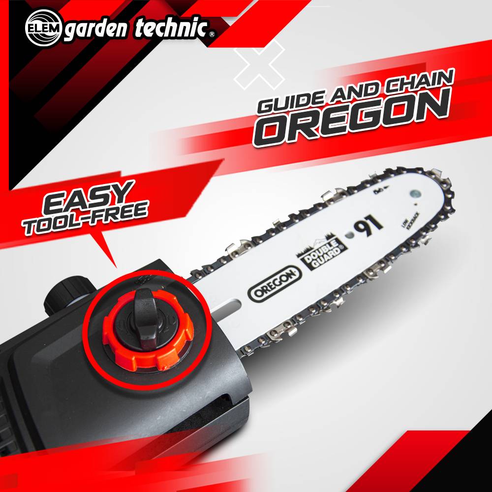 Elem Garden Technic - Scie à ébrancher sur perche 710W Guide Oregon 24cm - Image 4
