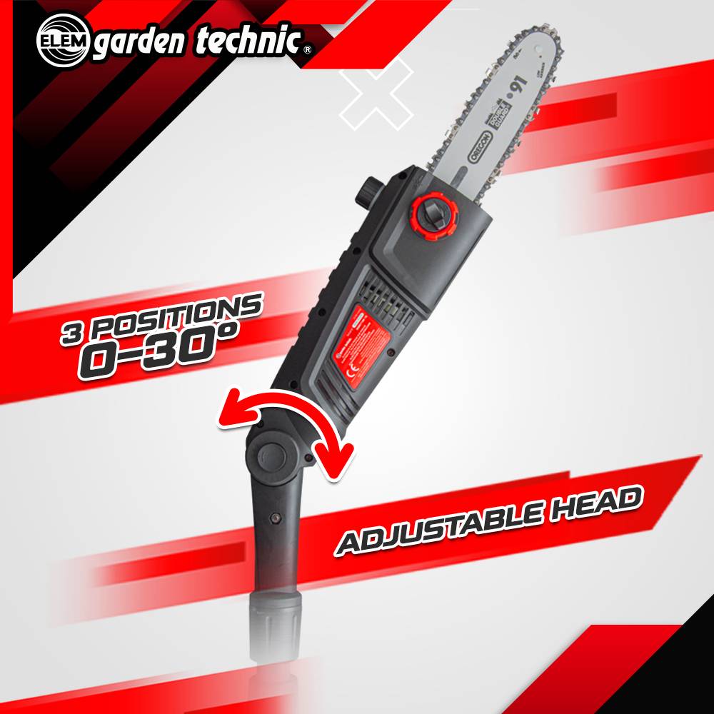 Elem Garden Technic - Scie à ébrancher sur perche 710W Guide Oregon 24cm - Image 3