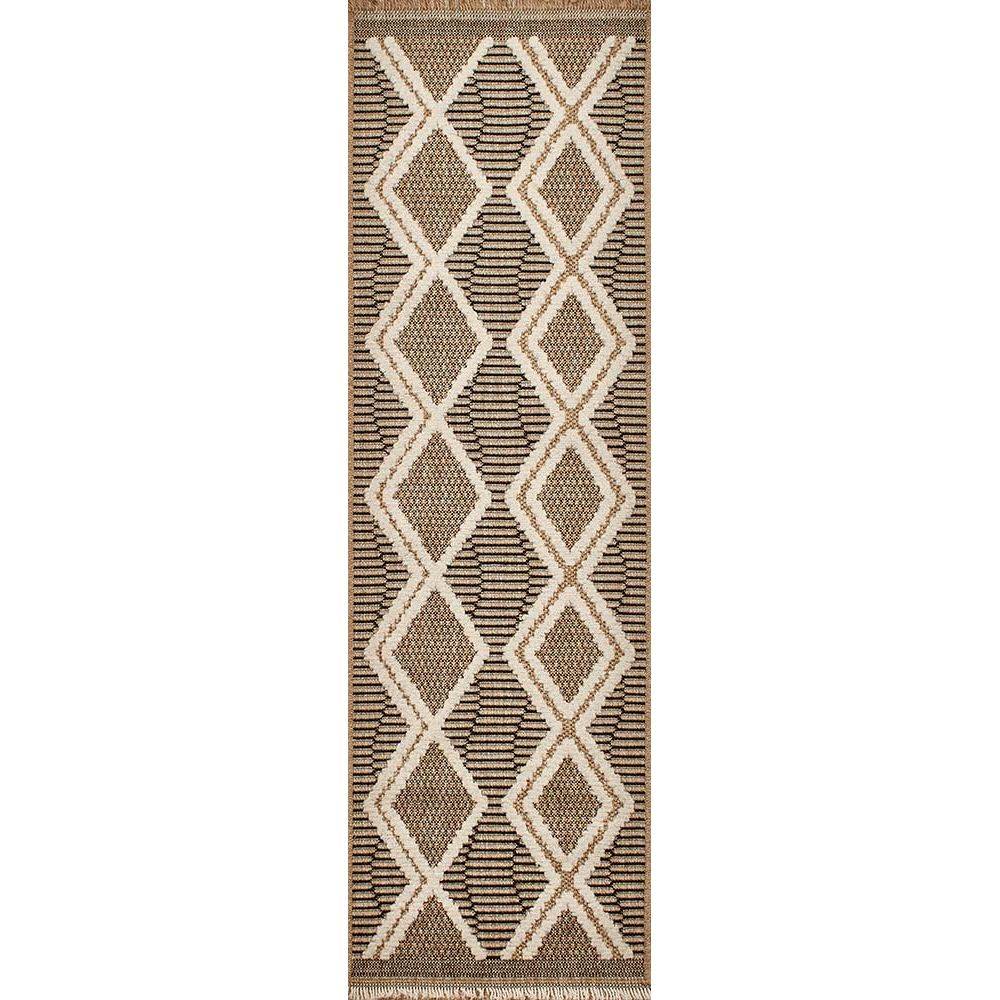 Jardindeco - Tapis intérieur extérieur aspect jute noire Tijuana 9048 170 x 120 cm - Image 4