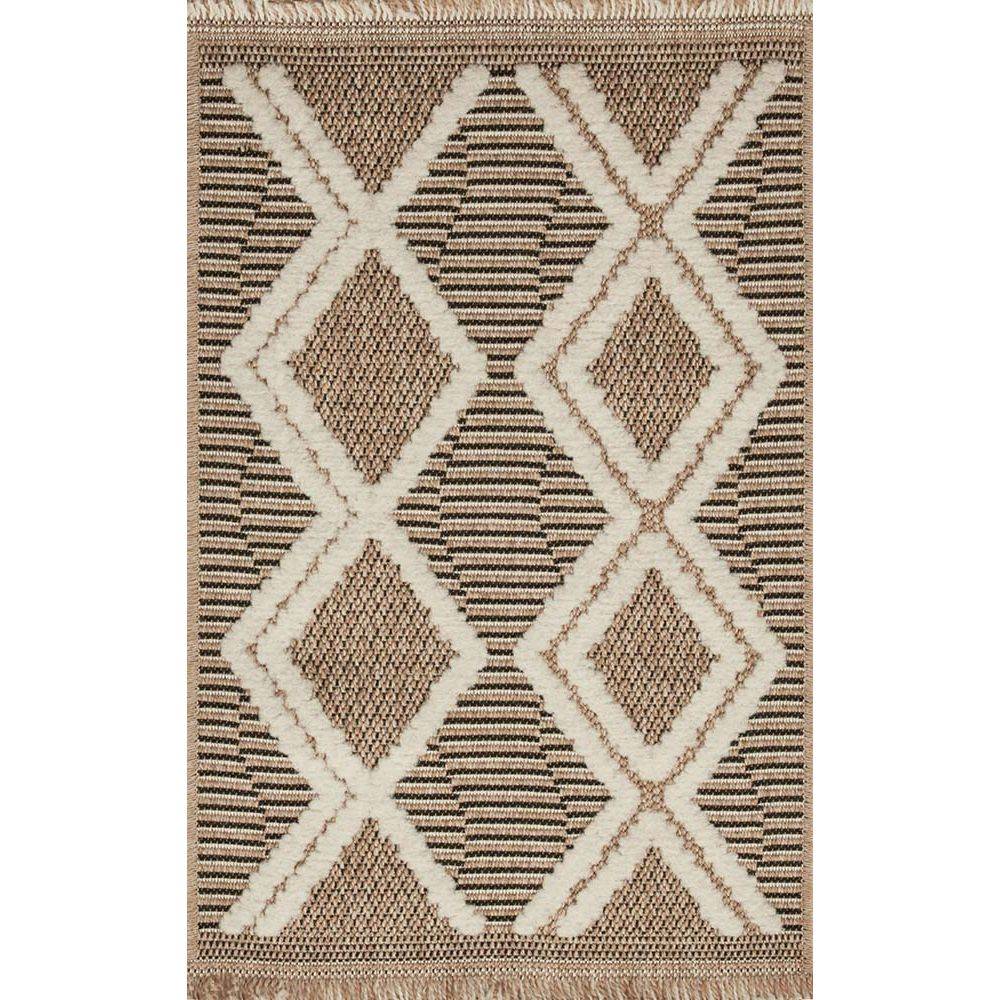 Jardindeco - Tapis intérieur extérieur aspect jute noire Tijuana 9048 170 x 120 cm - Image 3
