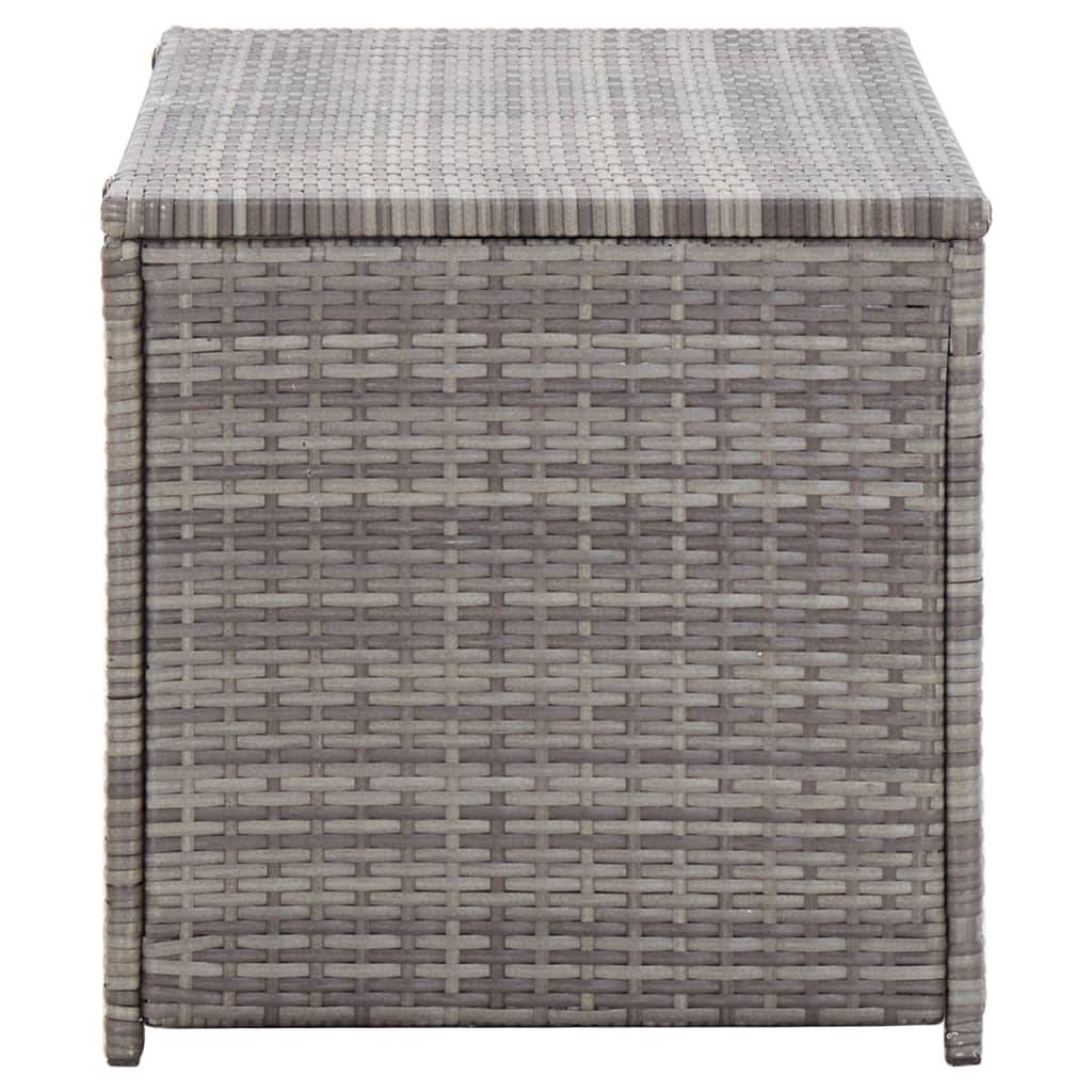 Coffre de rangement - Boîte de rangement extérieure - Coffre de jardin résine tressée 100x50x50 cm gris - Image 4
