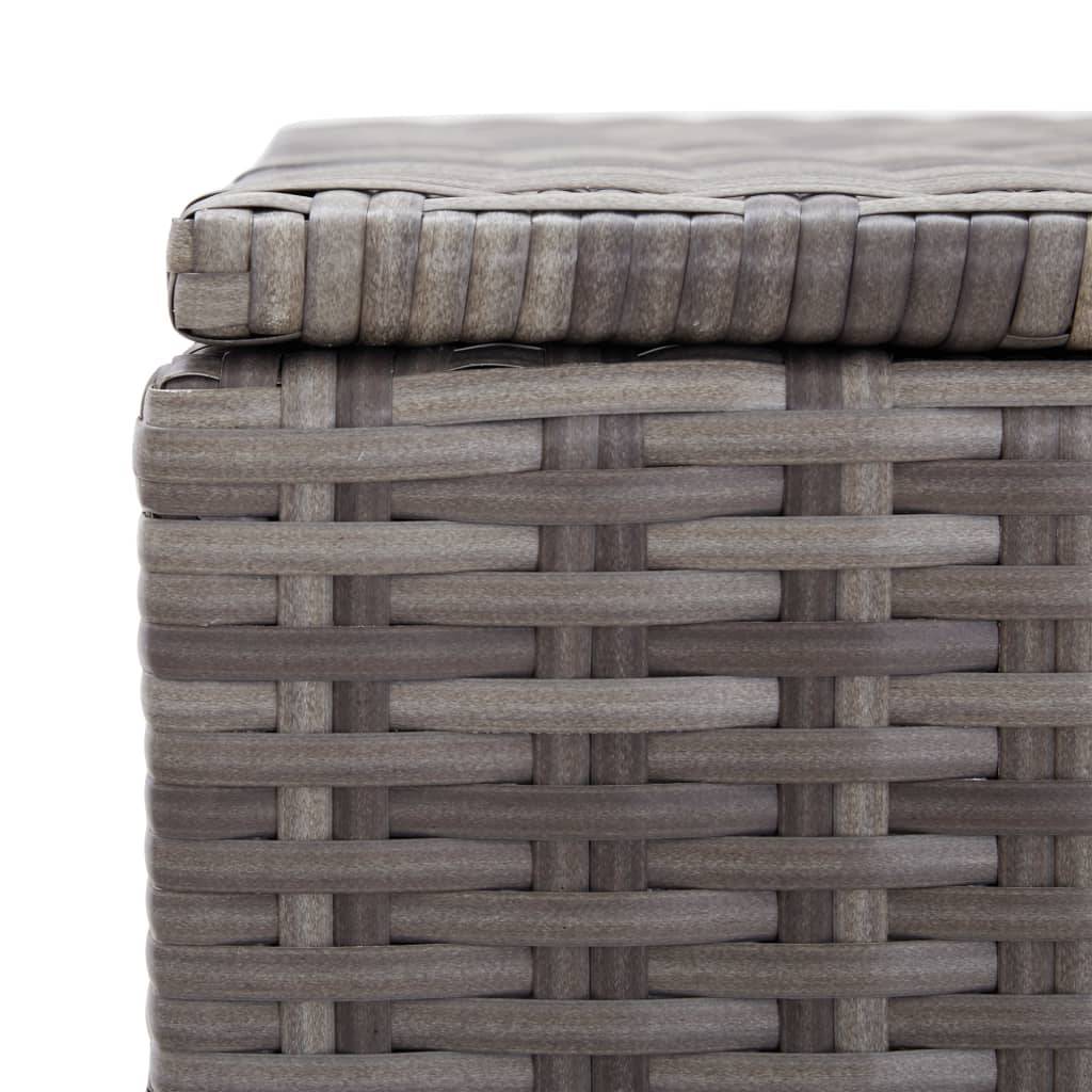 Coffre de rangement - Boîte de rangement extérieure - Coffre de jardin résine tressée 100x50x50 cm gris - Image 6