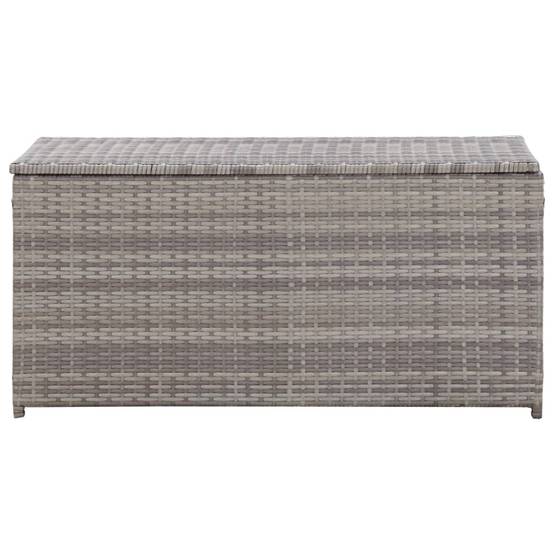 Coffre de rangement - Boîte de rangement extérieure - Coffre de jardin résine tressée 100x50x50 cm gris - Image 3