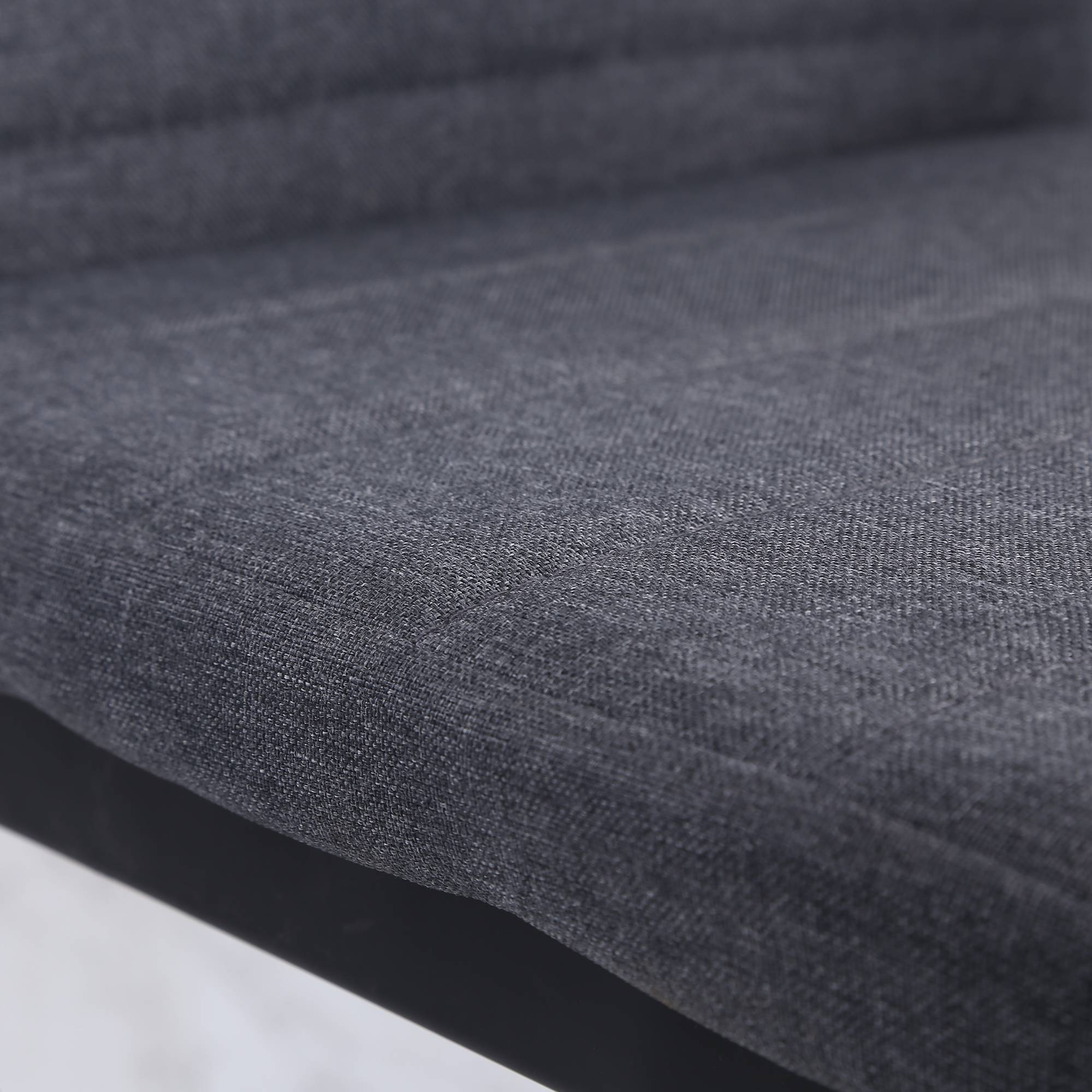 Lot de 4 chaises de salle à manger chaises de cuisine avec dossier haut pieds en métal et tissu en lin 41x50x97cm gris - Image 8