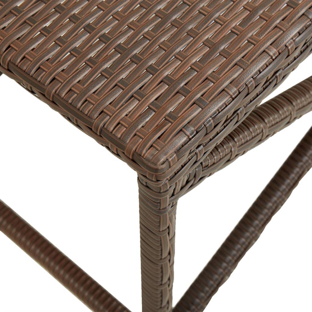Maison Chic - Banc de jardin - Banc d'extérieur - Banquette 80 cm Résine tressée Marron - Image 4