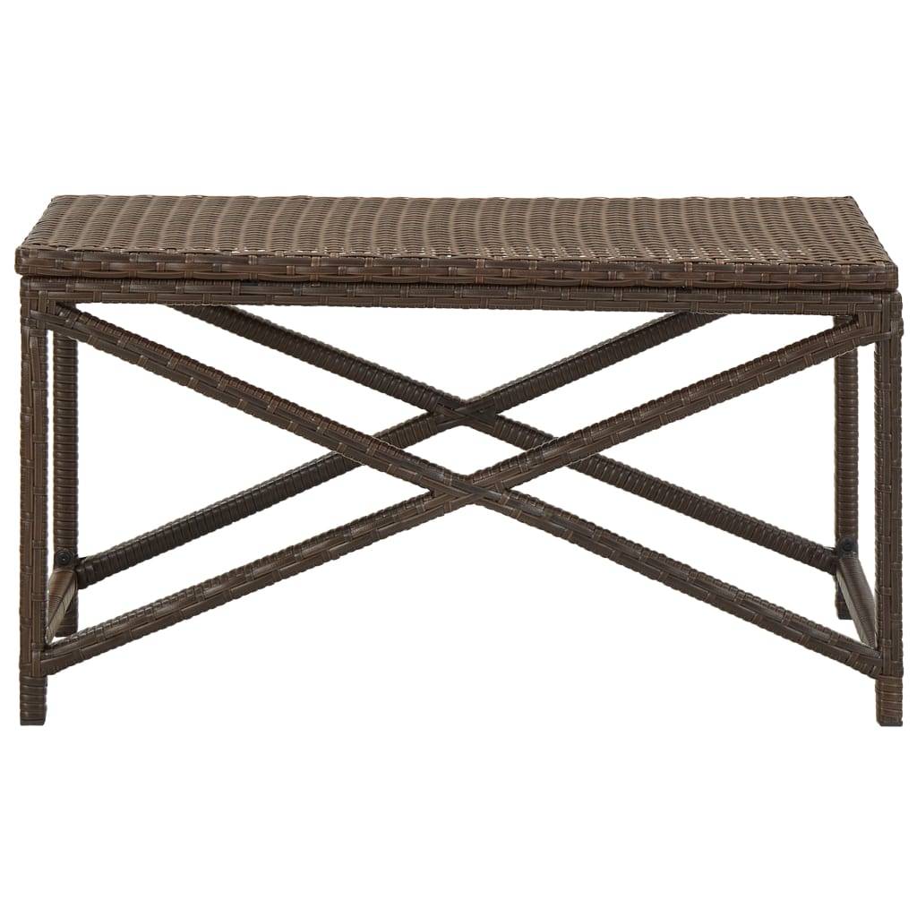Maison Chic - Banc de jardin - Banc d'extérieur - Banquette 80 cm Résine tressée Marron - Image 1