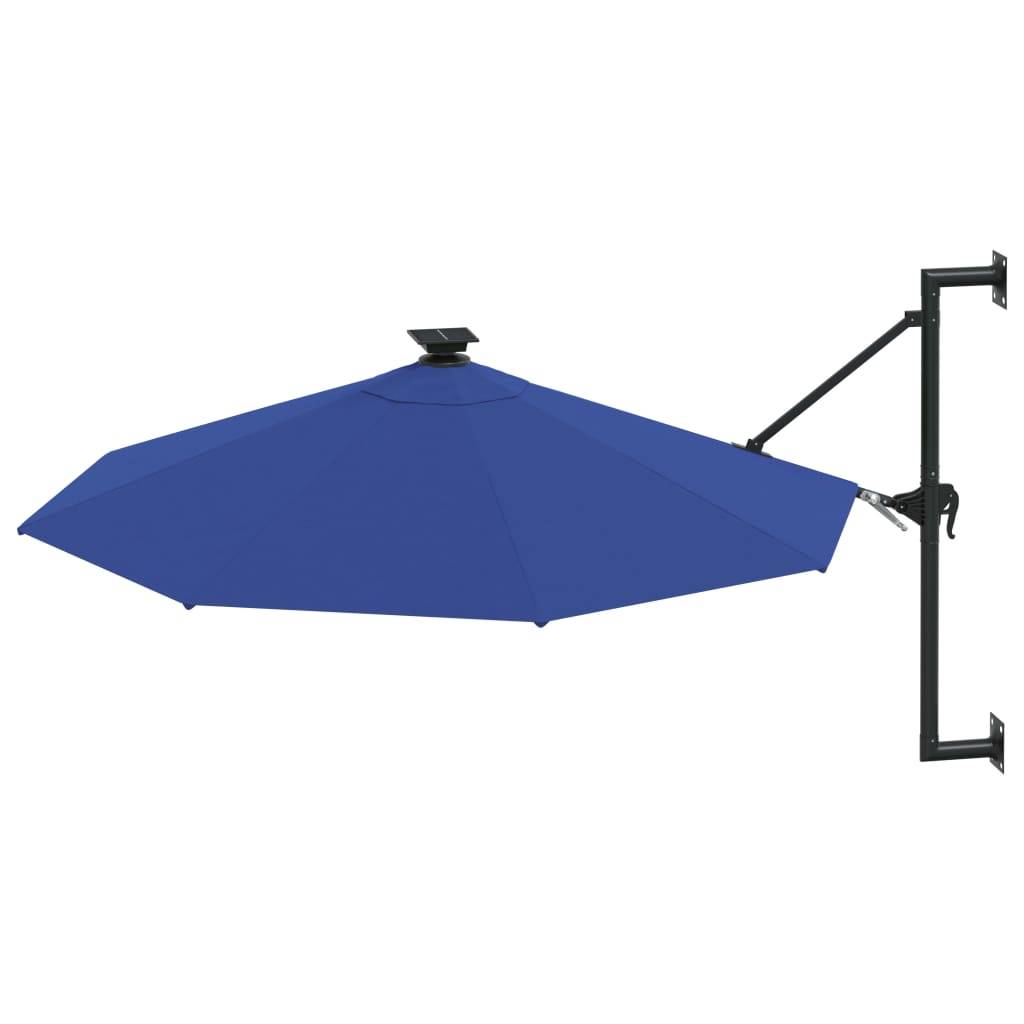 Helloshop26 - Parasol mural avec mât métallique et led 300 cm bleu - Image 3