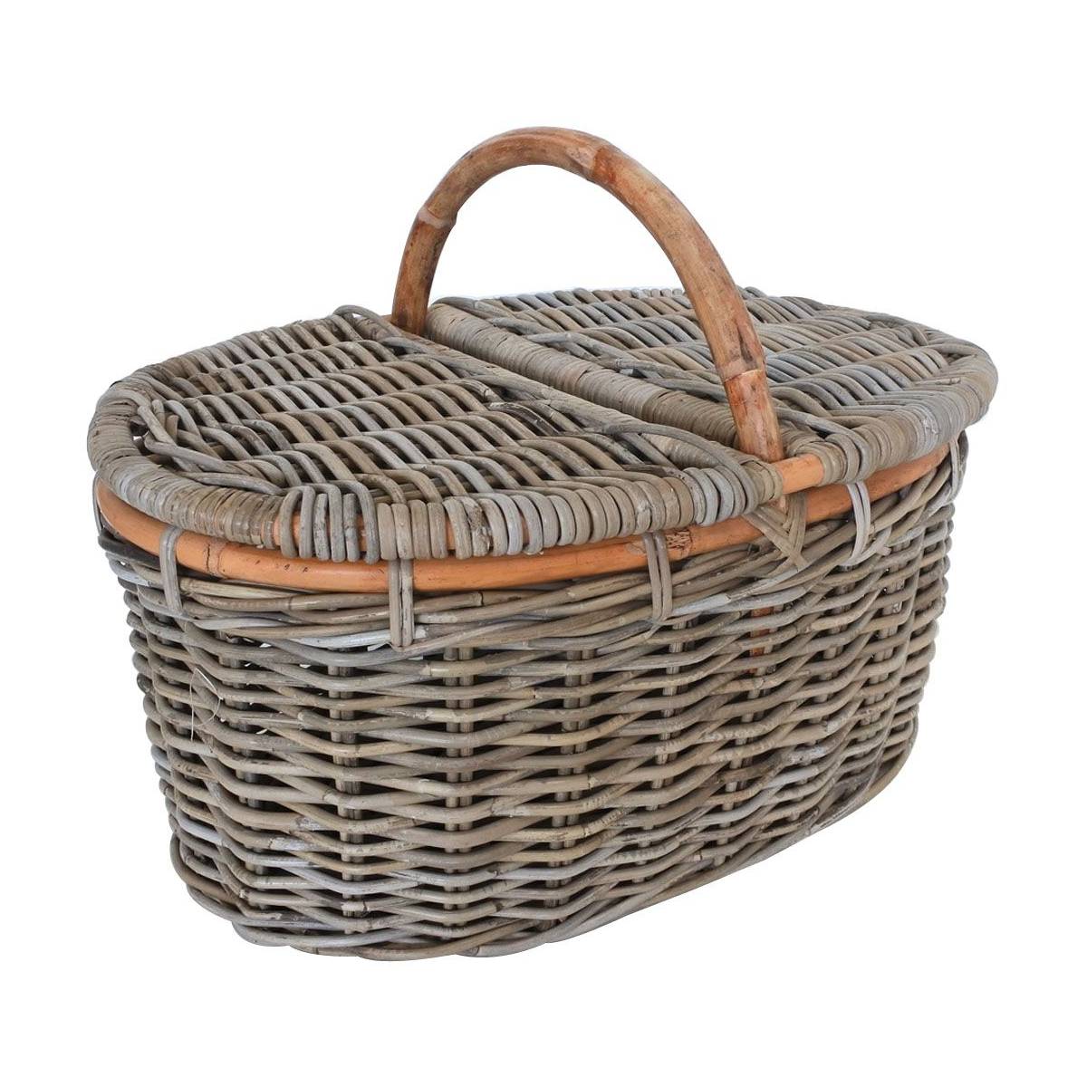 Aubry Gaspard - Panier pique-nique en poelet gris - Image 1