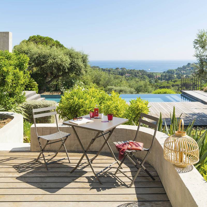 Hesperide - Chaise de jardin pliante "Greensboro" tonka en acier traité époxy - Hespéride - Image 5