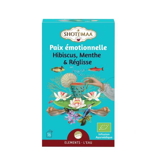 Tisane Bio Paix Émotionnelle –Thé Infusions Bio Plantes Naturelles sans caféine - Apaisante et réconfortante - Terreuse et Parfumée - Image 1