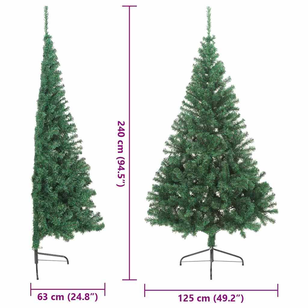 Sapin de Noël | Arbre de Noël artificiel pré-éclairé Vert 240 cm PVC Maison Chic - Image 10