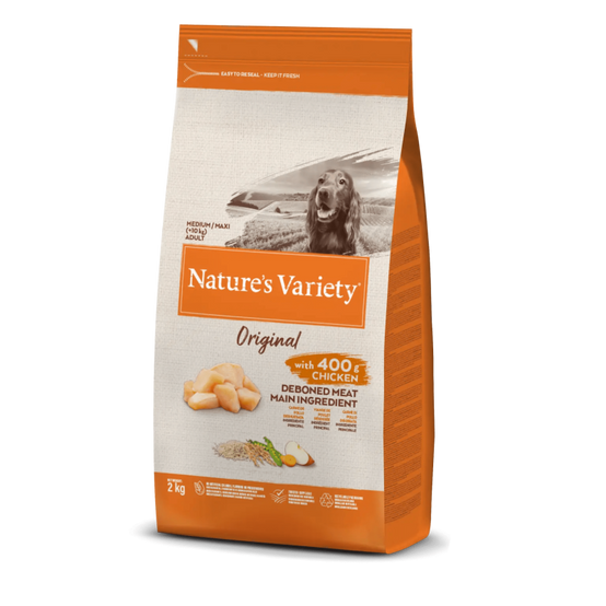 CROQUETTE CHIEN - ORIGINAL MEDIUM/MAX POULET - NATURE'S VARIETY 10 kg - Image 1