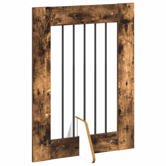 ComfortXL - Barrière pour chien bois ingénierie intérieur pliable modulable 362cm chêne fumé - ComfortXL Outdoor Living - Image 3