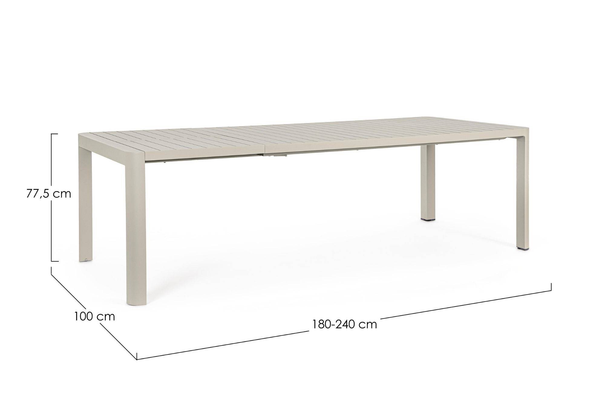 Autre - Table de jardin rectangulaire extensible en métal L180/240 8/10 places - AVIGNON - Image 10