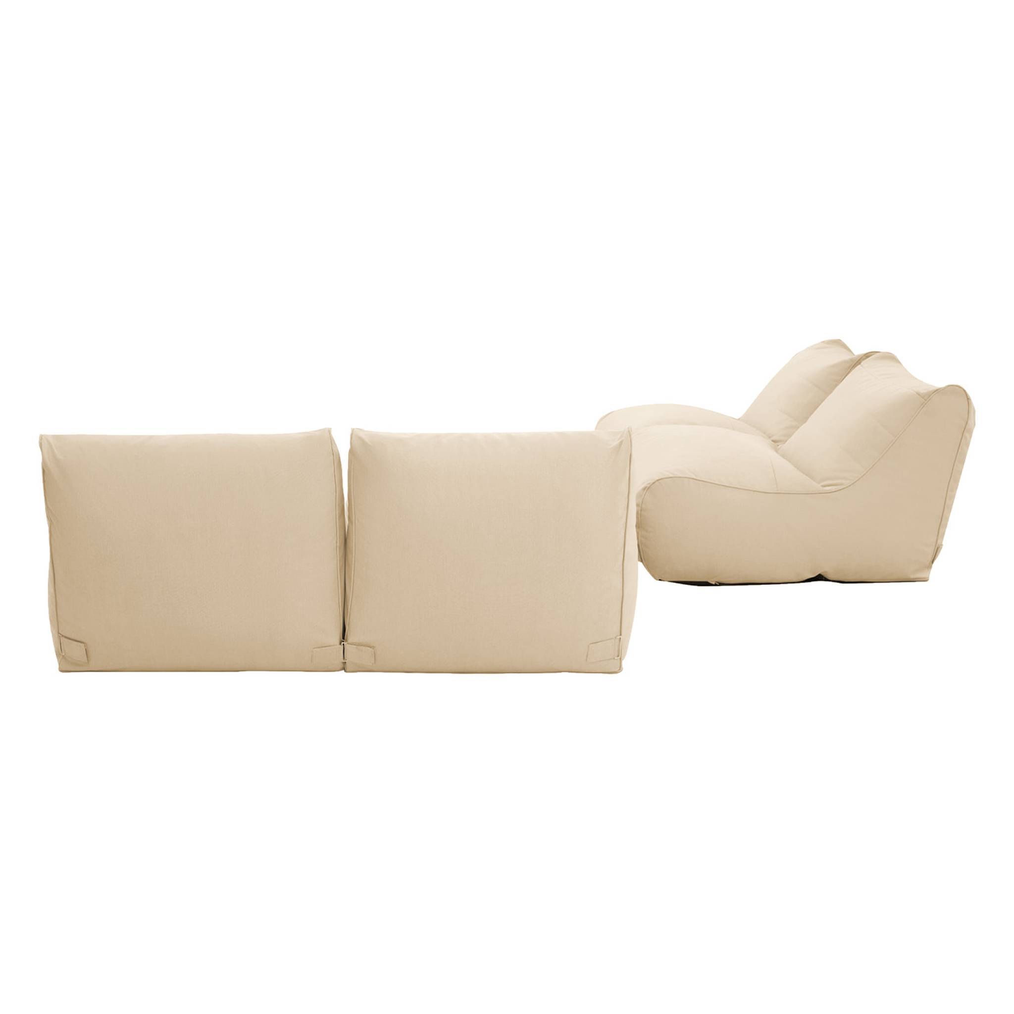 Lot de 4 chauffeuses extérieures oléfine beige - Pluma | sweeek - Image 3